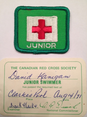 swimming badge, red cross, swimming